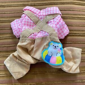 Dog Outfit Dress-Up XS Pink/Blue Khaki Girl Boy Trouser Pants Shirt Clothing